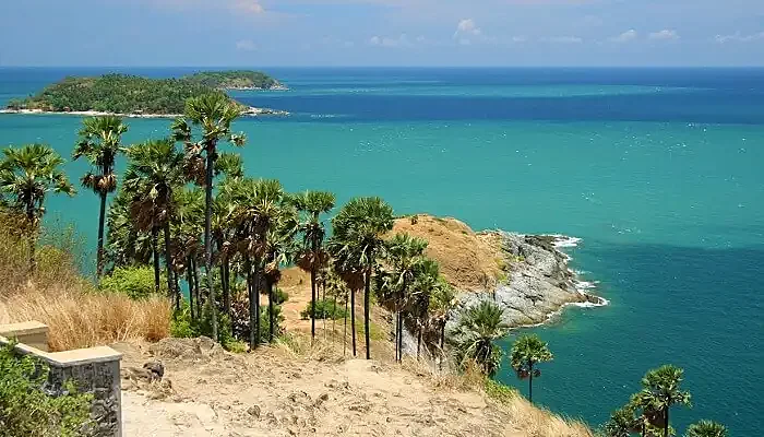 Picturesque view from Promthep Cape viewpoint in Phuket
